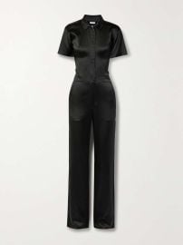 RIVET UTILITY Icon silk-blend satin jumpsuit NET-A-PORTER at Net a Porter