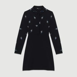 RIWEST Cotton shirt dress with embroidery at Maje