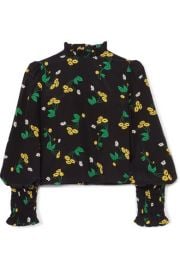 RIXO - Jenny ruffled floral-print silk-crepe top at Net A Porter