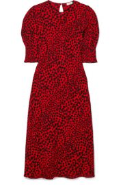 RIXO - Jess animal-print crepe midi dress at Net A Porter