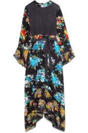 RIXO London   Chrissy patchwork printed silk crepe de chine midi dress at Net A Porter