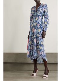 RIXO Trula floral-print crepe de chine midi dress NET-A-PORTER at Net a Porter