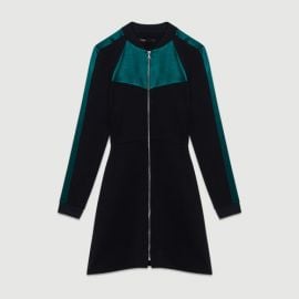 RIZIA Bicolor bomber dress at Maje