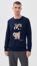 RLX Ralph Lauren Cotton Coolmax Novelty Bear Sweater | Shopbop at Shopbop