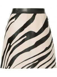 ROBERTO CAVALLI ZEBRA PRINT A-LINE SKIRT - NUDE & NEUTRALS at Farfetch