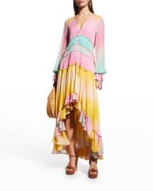 ROCOCO SAND Sequin Pastel High-Low Maxi Dress at Neiman Marcus