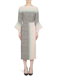 ROLAND MOURET - GOODWIN FLUTED SLEEVE PENCIL DRESS at Saks Fifth Avenue