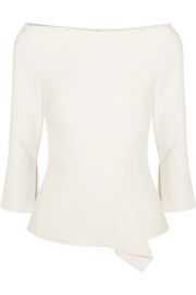 ROLAND MOURET - MILLOM STRETCH-CREPE TOP - OFF-WHITE at Net A Porter