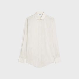 ROMY SHIRT IN STRIPED SILK - CRAIEGRIS CLAIR CELINE at Celine