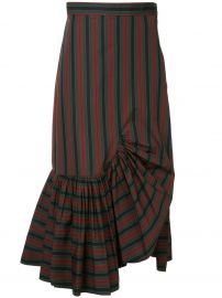 ROSETTA GETTY STRIPED ASYMMETRIC SKIRT - MULTICOLOUR at Farfetch