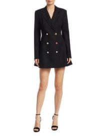 ROTATE Birger Christensen N23 Double-Breasted Virgin Wool-Blend Blazer Dress on SALE at Saks Off 5th