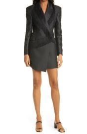 ROTATE Shannon Fringe Long Sleeve Blazer Dress at Nordstrom