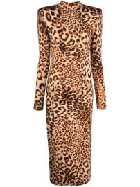 ROTATE leopard-print open-back Maxi Dress - Farfetch at Farfetch