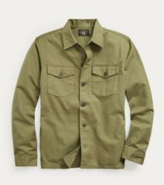 RRL Ralph Lauren Cotton Herringbone Olive Green Twill Jacket Menaposs S Small eBay at eBay