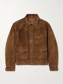 RRL Suede Jacket in Brown at Mr Porter