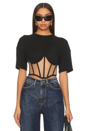 RTA Short Sleeve Corset Top at Revolve