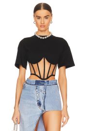 RTA Short Sleeve Corset Top at Revolve