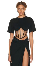 RTA Short Sleeve Corset Top at FWRD