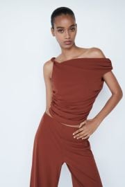 RUCHED ASYMMETRIC TOP at Zara