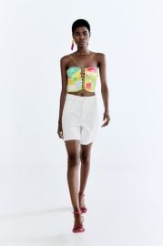 RUCHED PRINTED TOP - Multicolored   United States at Zara