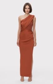 RUCHED WOVEN COMBO SL GOWN HERV LGER at Herve Leger
