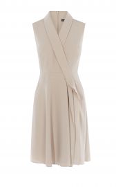 RUFFLE-FRONT WRAP DRESS at Karen Millen