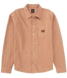 RVCA Chainmail Long Sleeve Canvas Overshirt at Dillards