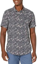 RVCA Men39s Spring Short Sleeve Woven Button Up at  Mens Clothing store at Amazon