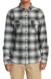 RVCA Mens Vesuvio Plaid Cotton Flannel Button-Up Shirt at Nordstrom