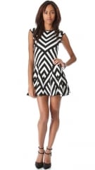 RVN Graphic Stripe Flare Dress at Shopbop