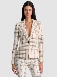 RYDER SLIM BLAZER in COOL GIRL PLAID ALICE OLIVIA at Alice + Olivia