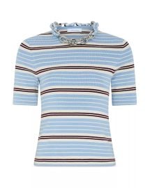 Rabanne Chain Detailed Silk Cotton Blend Sweater at Bloomingdales