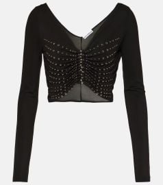 Rabanne Embellished crop top at Mytheresa