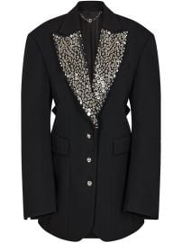 Rabanne Embroidered Blazer Black at Farfetch