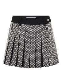 Rabanne Embroidered Grain De Poudre Mini Skirt Black at Farfetch