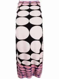 Rabanne Graphic jacquard-knit Long Skirt - at Farfetch