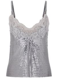 Rabanne Haut glowing-finish Tank Top Silver at Farfetch