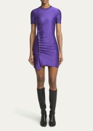 Rabanne Side Button Snap Body-Con Mini Dress - at Bergdorf Goodman