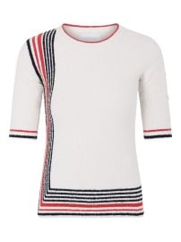 Rabanne Striped Knitted Top Neutrals at Farfetch