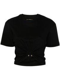 Rabanne ring-embellished T-shirt - at Farfetch