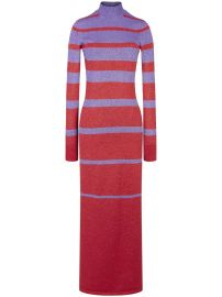 Rabanne striped-pattern Lurex Maxi Dress - Farfetch at Farfetch