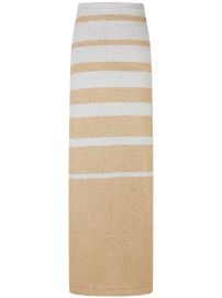 Rabanne striped-pattern Lurex Maxi Skirt - at Farfetch