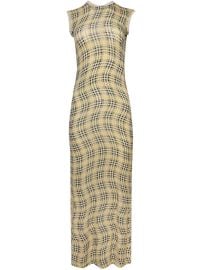 Rabanne tartan-check Maxi Dress Neutrals at Farfetch