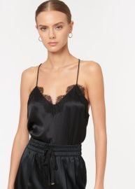 Racer Charmeuse Cami Black CAMI NYC at Cami NYC