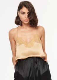 Racer Charmeuse Cami Cashew  at CAMI NYC