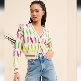 Rachel Antonoff Sweaters Rachel Antonoff Whimsical Vegetable Print Cardigan L Poshmark at Poshmark