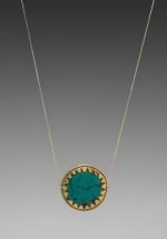 Rachel Bilsons turquoise necklace at Revolve