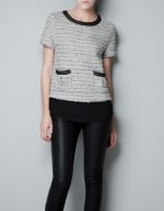 Rachel Bilsons tweed top at Zara