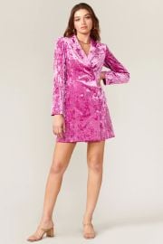 Rachel Crushed Velvet Blazer Dress  at Adelyn Rae