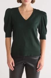 Rachel Rachel Roy V Neck Puff Sleeve Sweater at Nordstrom Rack